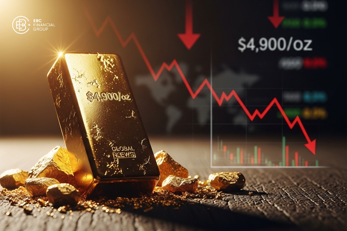Giá vàng thế giới giảm mạnh thủng mốc 4.900 USD/oz
