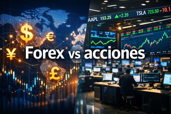 Forex vs acciones: cuál conviene (Guía definitiva 2026 para LATAM)