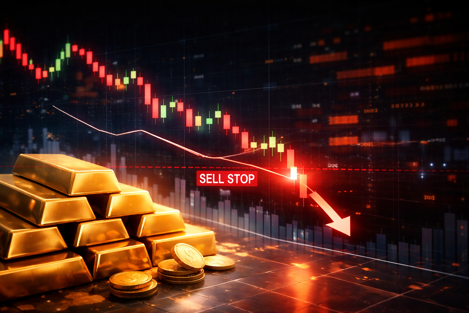 ตั้ง Sell Stop ตรงไหน? เมื่อทองคำราคาตกฮวบแรง!