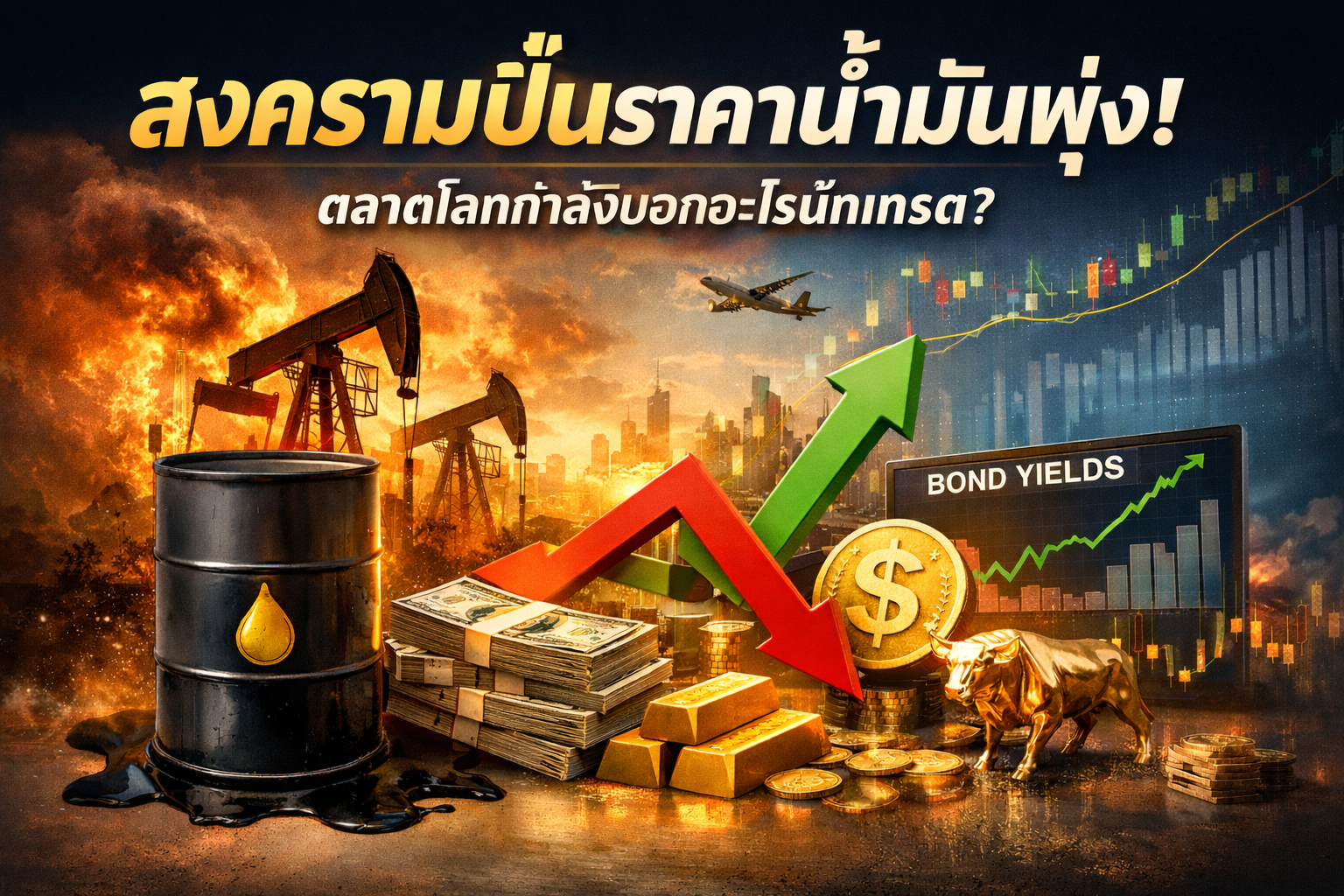 สงครามปั่นราคาน้ำมันพุ่ง! ตลาดโลกกำลังบอกอะไรนักเทรด?