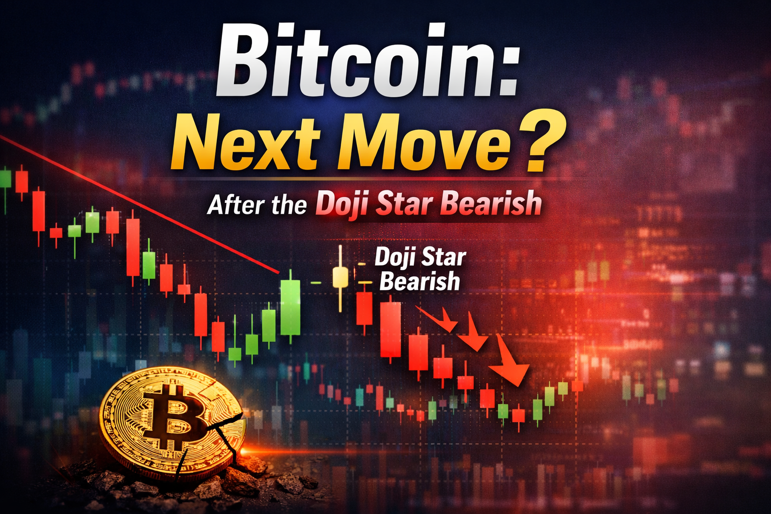 Bitcoin ขึ้นต่อไหม? Doji Star Bearish เตือนกลับตัวหรือพักฐาน
