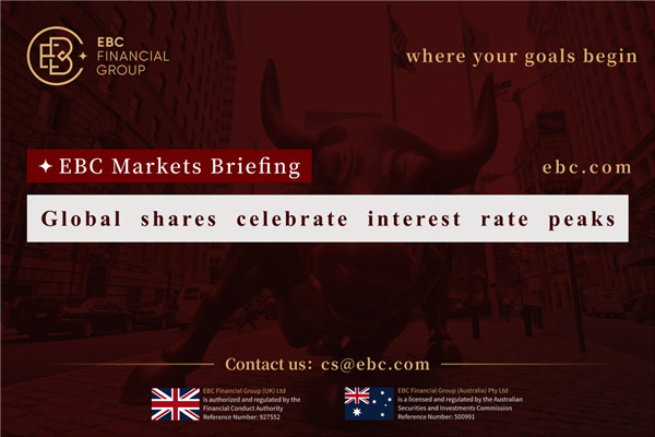 Global shares celebrate interest rate peaks