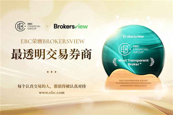 EBC金融集团荣膺Brokersview“最透明交易券商”大奖