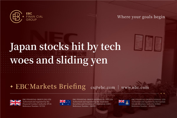 Ações do Japão atingidas por problemas tecnológicos e queda do iene