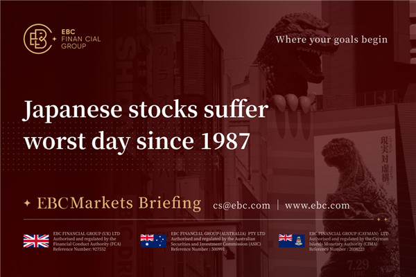 Японские акции переживают худший день с 1987 года