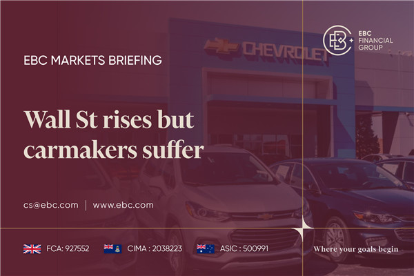 ​Wall St rises but carmakers suffer