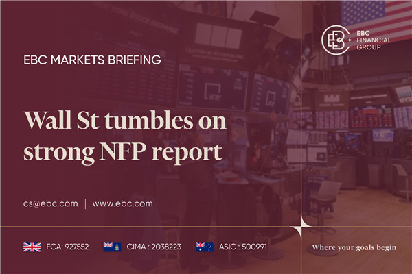 ​Wall St tumbles on strong NFP report