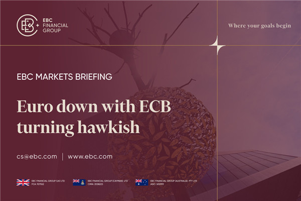​Euro down with ECB turning hawkish