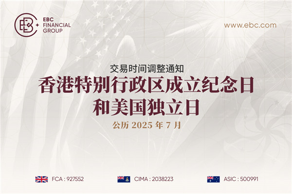 2025年香港特别行政区成立纪念日和美国独立日交易时间调整通知
