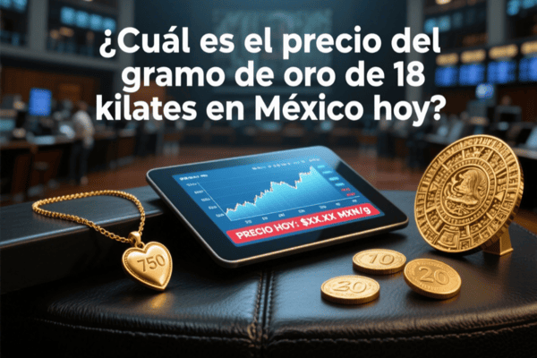 ¿Cuál es el precio del gramo de oro de 18 kilates en México hoy?