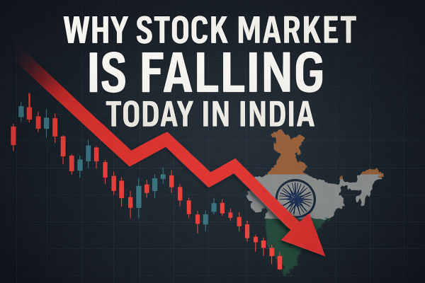 आज भारत में शेयर बाज़ार में गिरावट क्यों? पूरी जानकारी