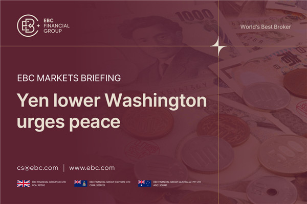 El yen baja y Washington insta a la paz