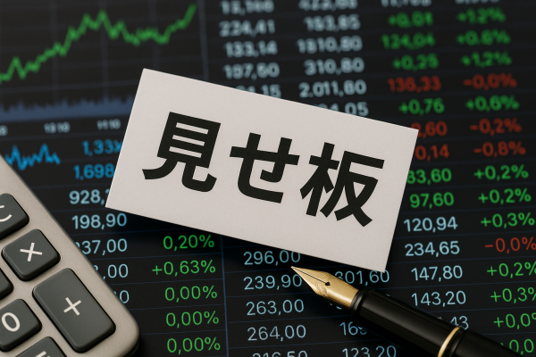 見せ板とは｜株式投資におけるその意味