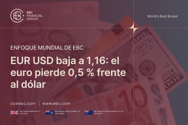EUR USD baja a 1,16: el euro pierde 0,5 % frente al dólar