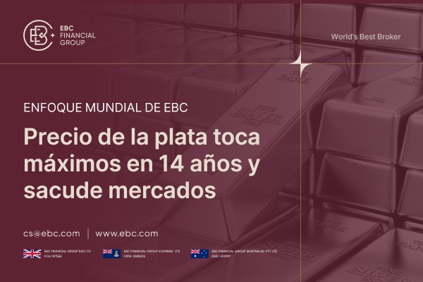 Precio de la plata toca máximos en 14 años y sacude mercados