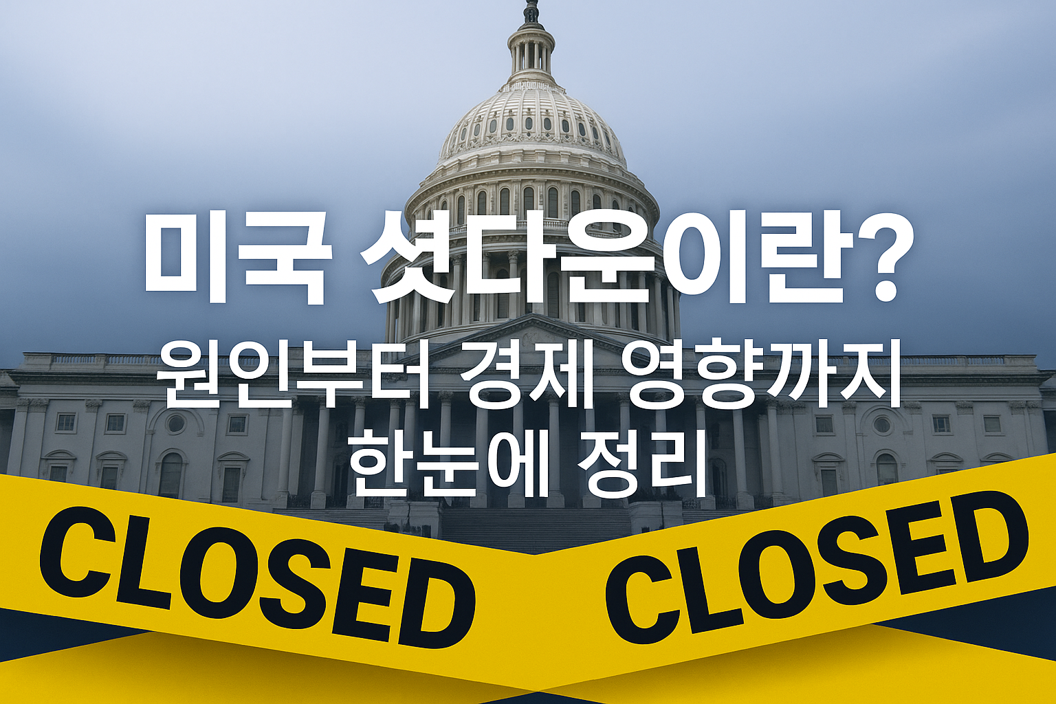 미국 셧다운이란? 원인부터 경제 영향까지 한눈에 정리!