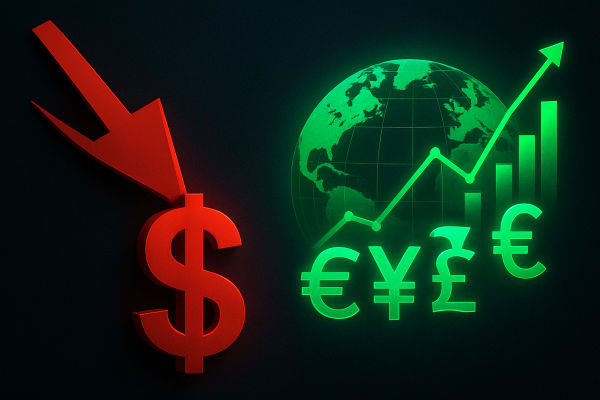 La debilidad del dólar impulsa las acciones internacionales