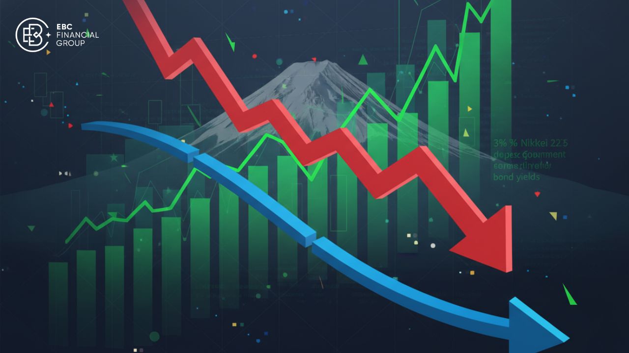 Nikkei 225 lao dốc 3%, USD/JPY đảo chiều giảm khi lợi suất trái phiếu Nhật Bản tăng vọt