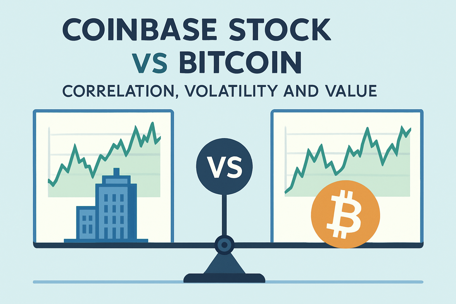 Acciones de coinbase vs Bitcoin: Correlación, volatilidad y valor