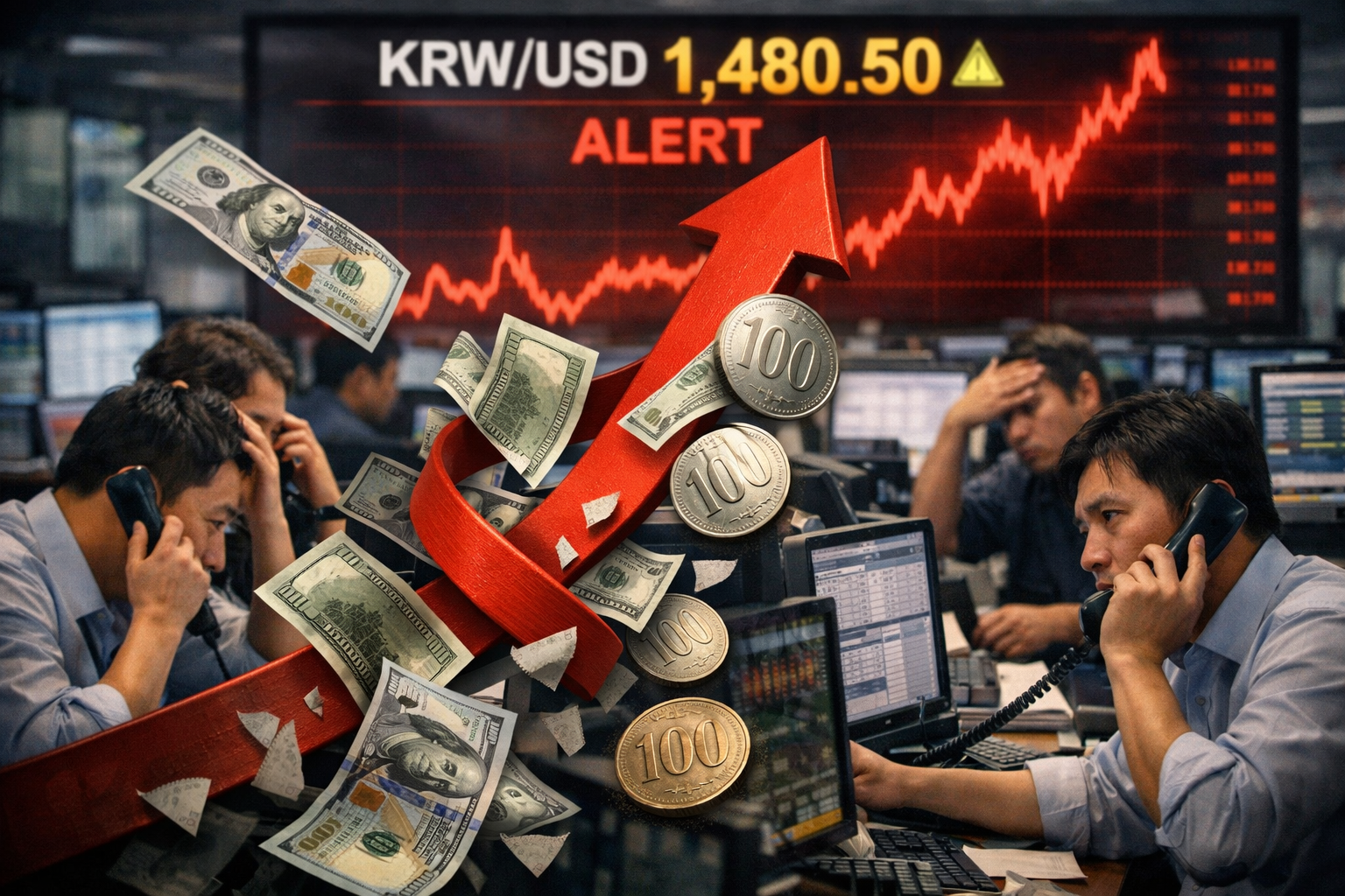 원/달러 환율, 1,480원 뚫렸다… 범인은 '강달러' 아닌 '구조적 수급'