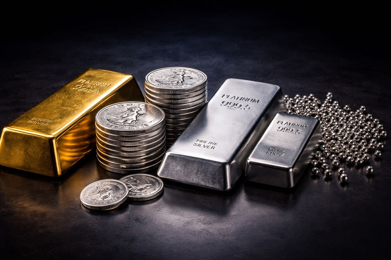 La plata alcanza $76 mientras el oro y el platino establecen récords