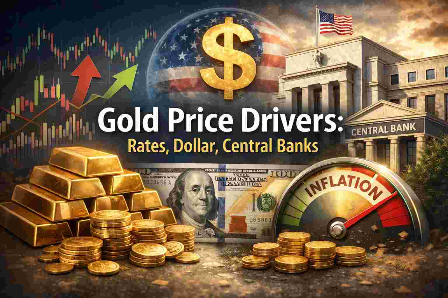 Gold Price Drivers: Rates, Dollar, Central Banks