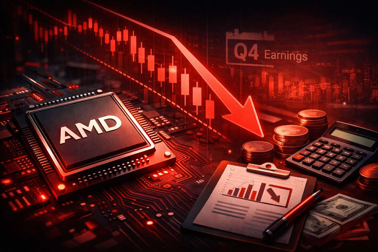 Por que as ações da AMD estão caindo após os resultados do 4º trimestre: avaliação, realização de lucros