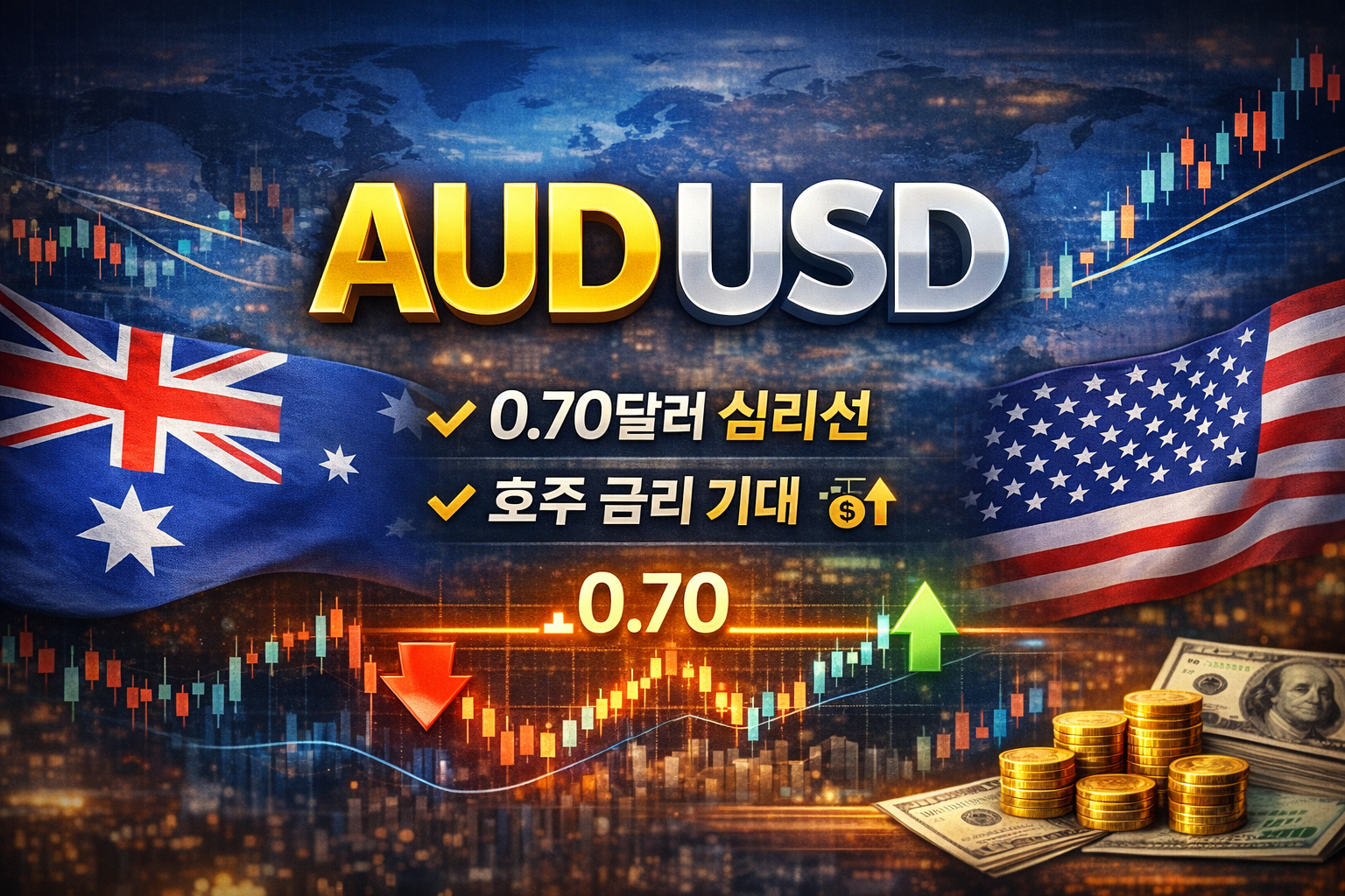 최근 호주환율(AUDUSD) 흐름: 0.70달러 심리선 공방