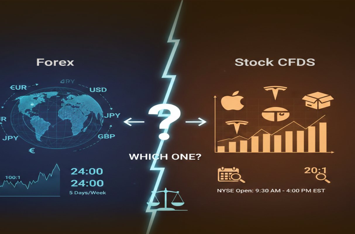 เทรดอะไรกำไรดีกว่า? เทียบชัด Forex vs CFD หุ้น พร้อมวิธีเลือกให้เหมาะกับพอร์ตคุณ