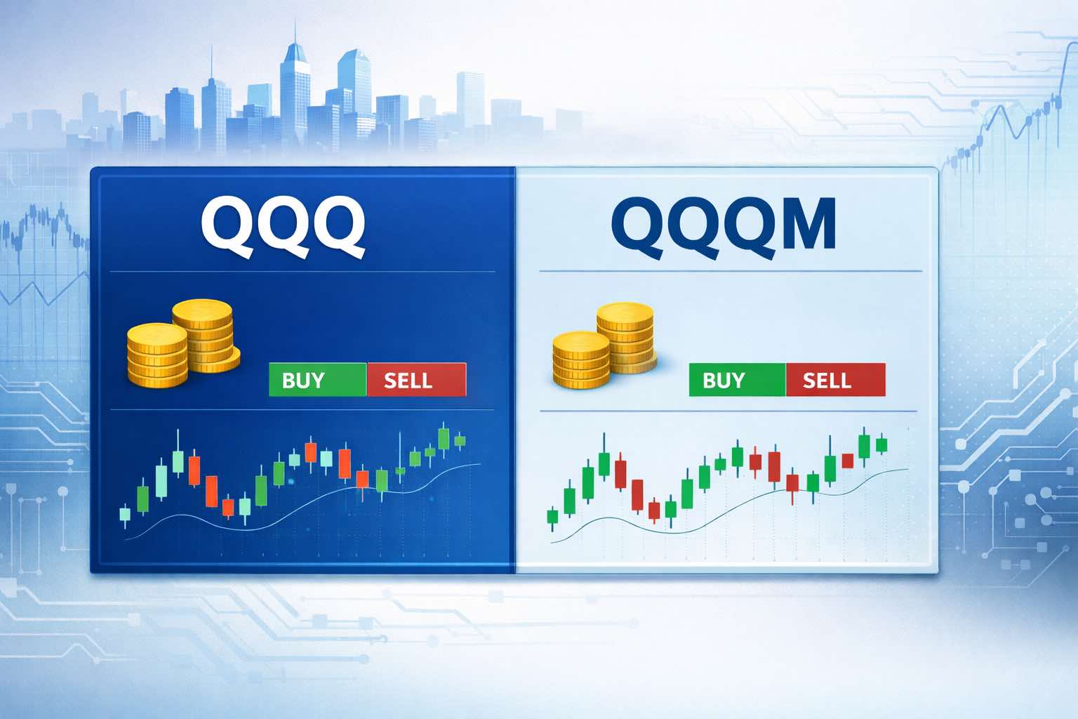 QQQ vs QQQM: Comparación técnica completa de comisiones, liquidez y rentabilidad