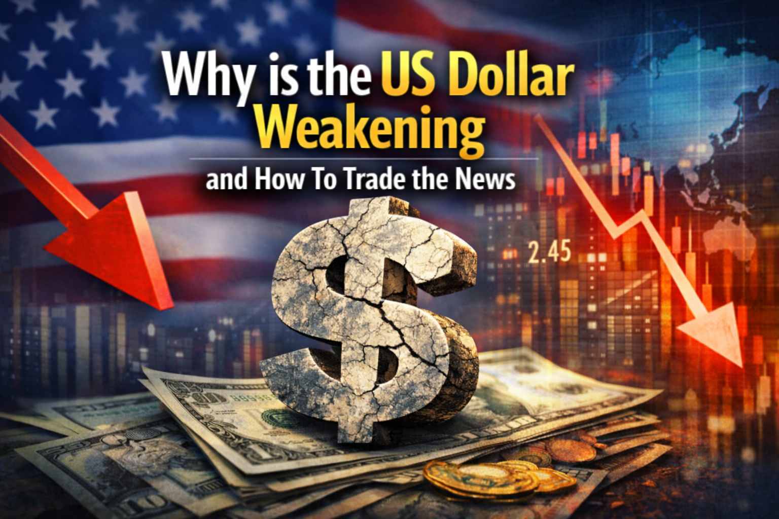 ¿Por qué el dólar se debilita y cómo operar con las noticias?