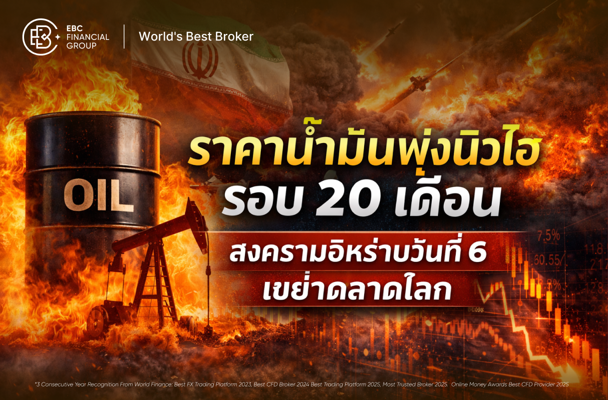 หยุดไม่อยู่! น้ำมันโลกพุ่งนิวไฮ วันที่ 6 ของสงครามอิหร่าน เขย่าขวัญนักลงทุน