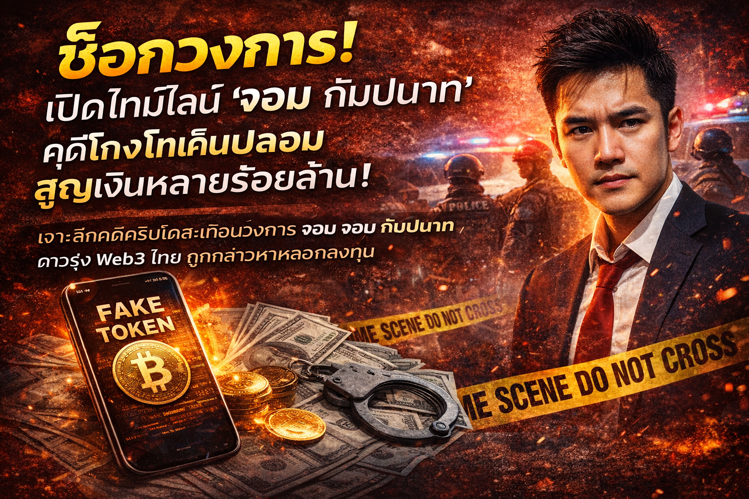เจาะลึกคดีคริปโตสะเทือนวงการ เปิดไทม์ไลน์ 'จอม กัมปนาท' คดีโกงโทเค็นปลอม สูญเงินหลายร้อยล้าน! 