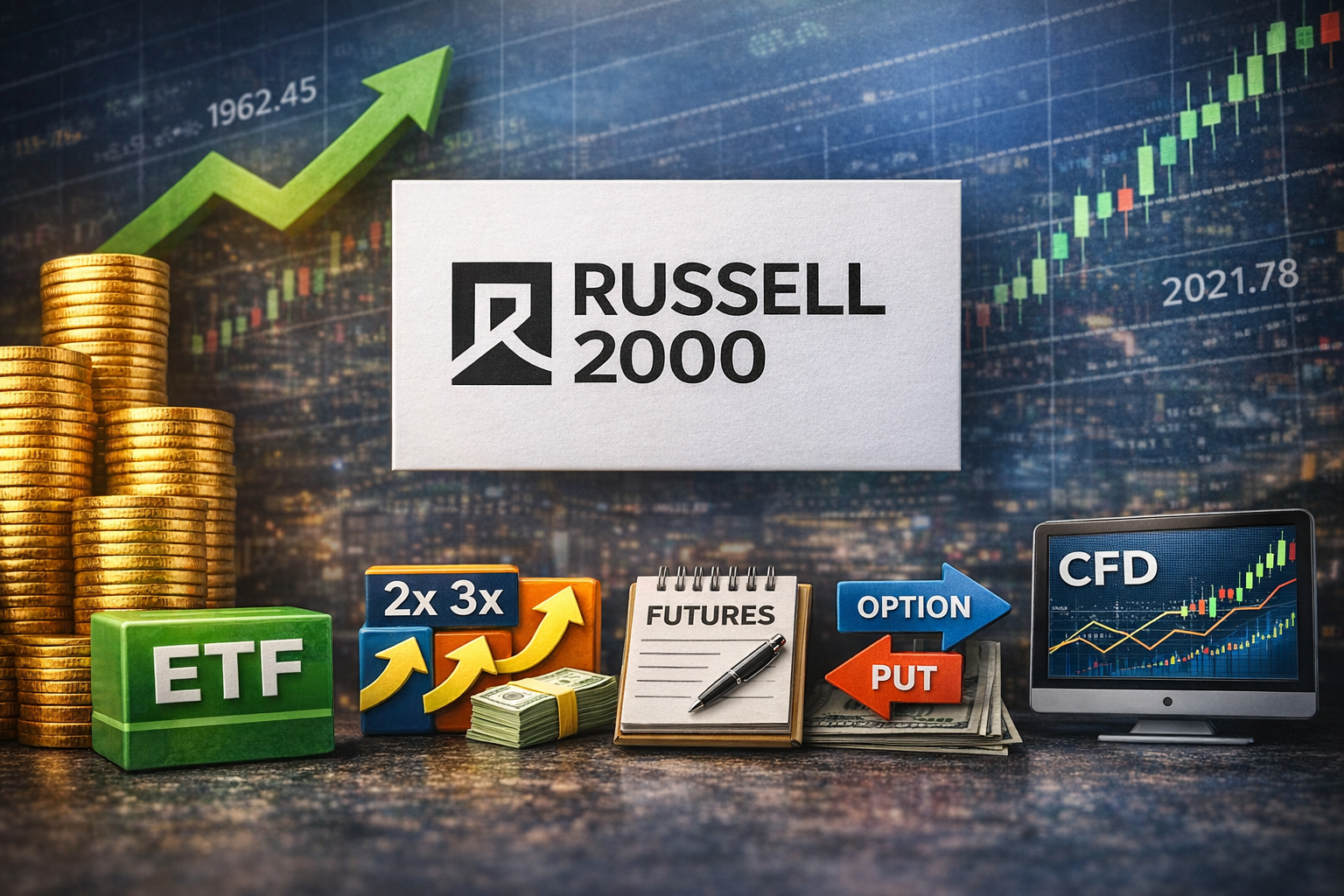 러셀 2000 투자 방법 총정리: ETF, 선물, 옵션, CFD 비교
