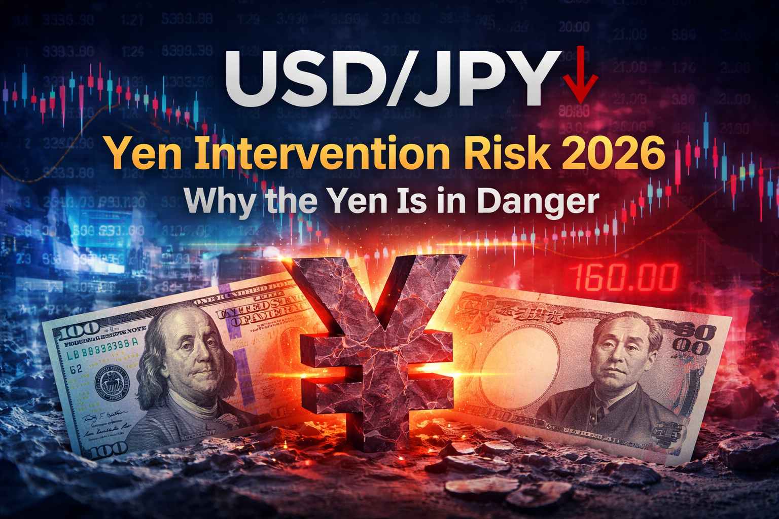 Riesgo de intervención del yen en el par USD JPY en 2026