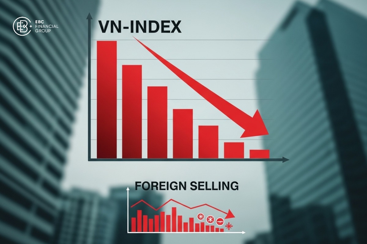 VN-Index lùi về 1.662 điểm, khối ngoại bán ròng hơn 1.360 tỷ: cổ phiếu bất động sản KBC, PDR, DXS vẫn hút tiền